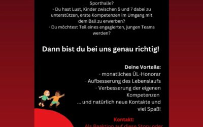 Neue*r Trainer*in für die Ballschule gesucht!